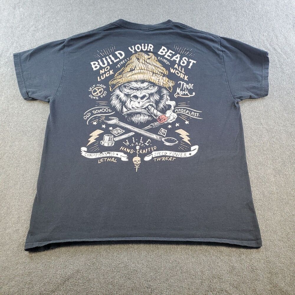 Lethal Threat Build Your Beast T-Shirt Men's Size Large Black